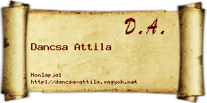 Dancsa Attila névjegykártya